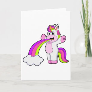 Unicorn-Regenbogenwolken Karte