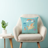 Unicorn Regenbogenwolken und Blume Little Dreamer Kissen (Stuhl )