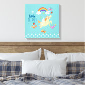 Unicorn Regenbogenwolken und Blume Little Dreamer Leinwanddruck (Insitu (Schlafzimmer))