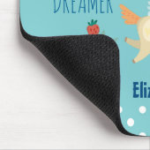 Unicorn Regenbogenwolken und Blume Little Dreamer Mousepad (Ecke)
