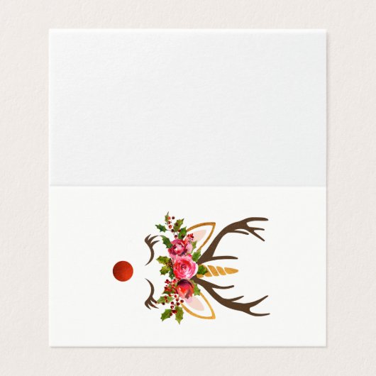 Unicorn Reindeer Antler / Weihnachten Blume (Außenseite Aufgefaltet)