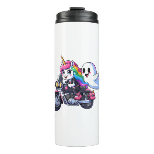 Unicorn Reiten a Motorrad Boys Girls Men Women Thermosbecher