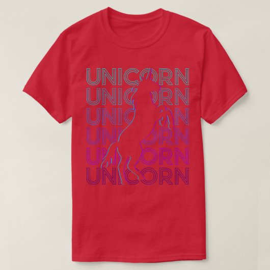 Unicorn Retro T-Shirt (Design vorne)