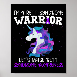 Unicorn-Rett-Syndrom Warrior Gift Rett Syndrom A Poster