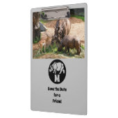 Unicorn Rhino Silhouette Monogramm Foto Klemmbrett (Links)