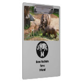 Unicorn Rhino Silhouette Monogramm Foto Klemmbrett (Rechts)