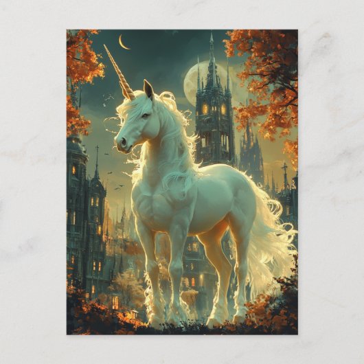 Unicorn Riant Postkarte (Vorderseite)