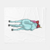 Unicorn Ribbon Fleecedecke (Vorderseite (Horizontal))