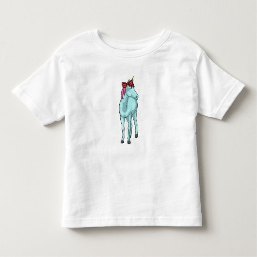 Unicorn Ribbon Kleinkind T-shirt (Vorderseite)