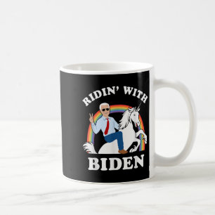 Unicorn Ridin mit Biden Funny Joe Biden Kaffeetasse