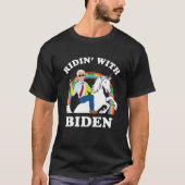 Unicorn Ridin mit Biden Funny Joe Biden T Shirt (Vorderseite)