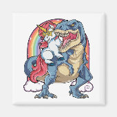 Unicorn Riding Dinosaur Magnet (Vorne)