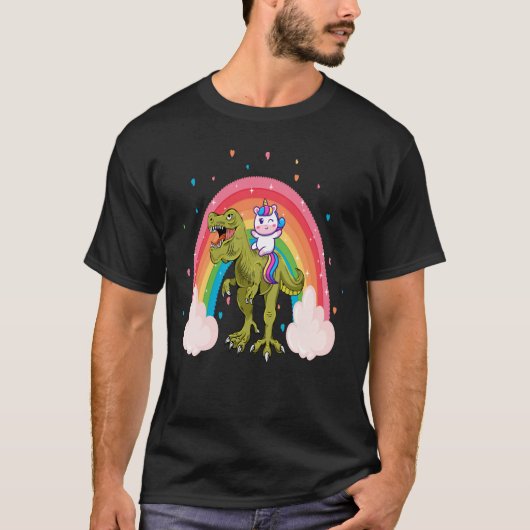 Unicorn Riding Dinosaur Men T - Shirt (Vorderseite)