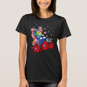 Unicorn Riding Monster Truck 4. Juli Jungen Kinder T-Shirt