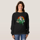 Unicorn Riding Rex Dinosaur Boys Girls Men Women R Sweatshirt (Vorne ganz)