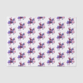 Unicorn Riding Santa Seidenpapier (Vorderseite)