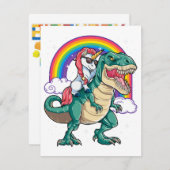 Unicorn Riding T rex Dinosaur Boys Girls Men Women Einladung (Vorne/Hinten)