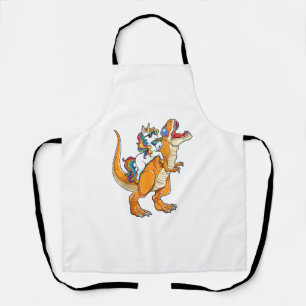 Unicorn Riding T rex Men Dinosaur Funny Boys Schürze