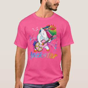 Unicorn Rock Star Gitarre Rockin Sängerin T-Shirt