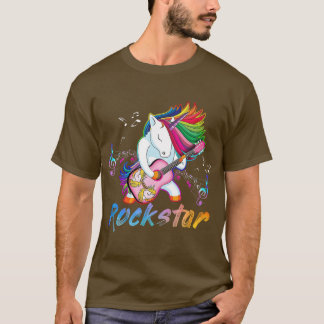 Unicorn Rock Star Gitarre Rockin Sängerin T-Shirt