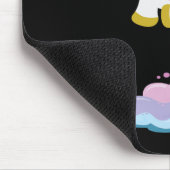 Unicorn Rocket Rainbow Clouds Mousepad (Ecke)