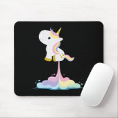 Unicorn Rocket Rainbow Clouds Mousepad (Mit Mouse)