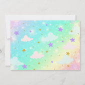 Unicorn Roller Skate Birthday Invitation Einladung (Rückseite)