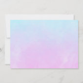 Unicorn Roller Skaten Birthday Party Foto Einladung (Rückseite)