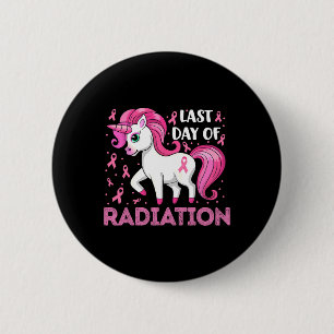 Unicorn rosa Band am letzten Tag der Bestrahlung B Button