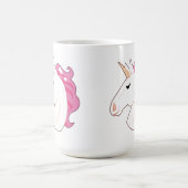 Unicorn Rosa Haar weißes Kind Kaffeetasse (Mittel)