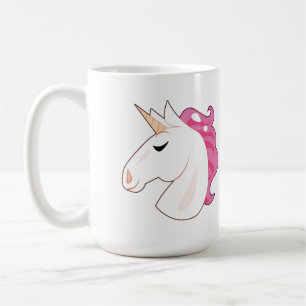 Unicorn Rosa Haar weißes Kind Kaffeetasse