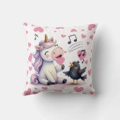 Unicorn Rosa Herz Kissen (Rückseite)