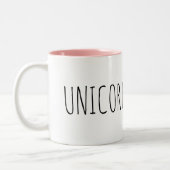 Unicorn-rosa Innenraum-innere Kaffee-Tasse Zweifarbige Tasse (Links)