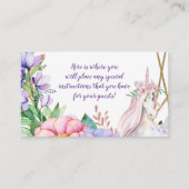 Unicorn Rosa Lila Begleitkarte (Vorderseite)