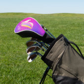 Unicorn Rosa Lila Glitzer Personalisiert Golf Headcover (In SItu)