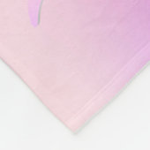 Unicorn-Rosa-lila Namensschrift Fleecedecke (Ecke)