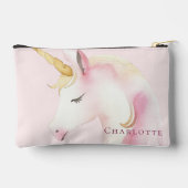 Unicorn-Rosa-Mädchen Zubehörtasche (Rückseite)