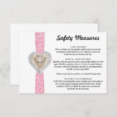 Unicorn-rosa-Spurenschutzmaßnahmen Begleitkarte (Vorne/Hinten)