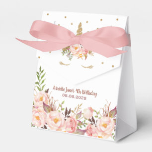 Unicorn-Rosa und Geschenkschachtel