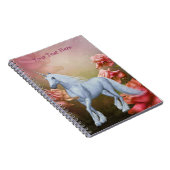 Unicorn Roses Fantasy Horse Notebook Notizblock (Rechte Seite)