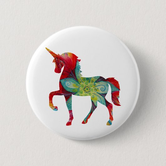 Unicorn Round Abzeichen Button (Vorderseite)