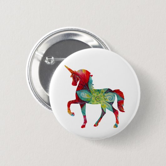 Unicorn Round Abzeichen Button (Vorne & Hinten)