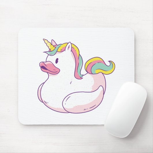 Unicorn Rubber Duck Mousepad (Mit Mouse)