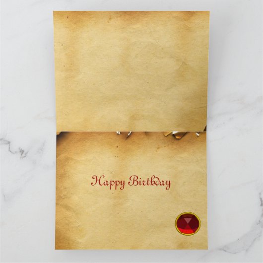 UNICORN Ruby, Happy Birthday Karte (Innenseite)