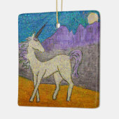 Unicorn Rückblick auf die Bergkette Keramikornament (Links)