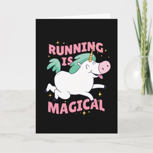 Unicorn Running Karte (Vorderseite)
