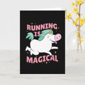 Unicorn Running Karte (Gelbe Blume)