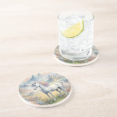 Unicorn Sandstone Untersetzer (Seite)