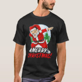 Unicorn Santa Claus Dab Weihnachten T-Shirt (Vorderseite)