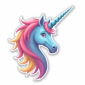 Unicorn Santa Hat Christmas T-Shirt (4) Aufkleber (Vorderseite)